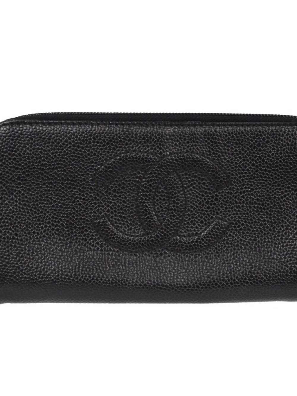 Chanel Black Calfskin Zip Around Wallet - Picture 1 of 7